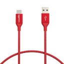 amazon basics Double Braided Nylon Usb Type-C To Type-A 2.0 Male Cable, 1 Feet Laptop (Red, 30.48 Cm)...