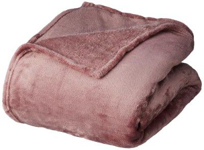amazon basics Double Sized Plush Blanket | 250 GSM, Burgundy