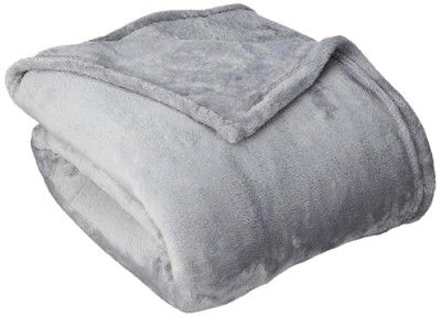 amazon basics Double Sized Plush Blanket | 250 GSM, Grey