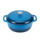 Amazon Basics Enameled Heavy Duty Cast Iron Dutch Oven / Cooking Pan with Lid- 5.7 Liters (5.92 Kgs), Blue...