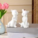 Amazon Basics Exceptional Precision Cat Love Couple Figurine for Home Décor ...