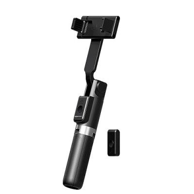amazon basics Extendable Bluetooth-Enabled Selfie Stick/Tripod with Wireless Remote, 3 Light Tones, 6 Colour Modes, Useful for Selfies, Makeup, Vlogging and Portrait Shots