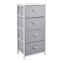amazon basics Fabric 4-Drawer Storage Organizer Unit for Closet, White...