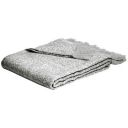amazon basics Faux Angora Fringed Blanket - Grey, 50" x 60" (Polyester, breathable, Pack of 1)...