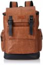 amazon basics Faux Leather Black Anti Theft Casual Laptop Backpack with Laptop Pocket...