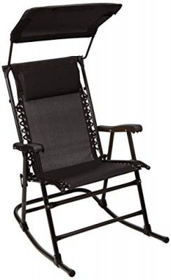 Amazon Basics Foldable Rocking Chair with Canopy