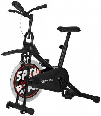 amazon basics Fusion Pro Spin Fitness Bike With Adjustable Cusioned Seat, 7 Kg Flywheel