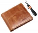 amazon basics Genuine Leather Wallet, Keyring & in Gift Box Packaging- Classic Men's Gifting Combo (Tan Brown)...