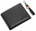 amazon basics Genuine Leather Wallet, Keyring in Gift Box Packaging- Classic Men's Gifting Combo (Solid Black)...