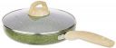 amazon basics Granite Finish Non Stick Induction Base Fry Pan 24cm with Glass Lid - Granite Finish Olive Green...