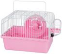 Amazon Basics Hamster with Slide, Exercise Wheel and Feeding Bottle | 23.44 X 17.19 X 25.18 cm | Pink...