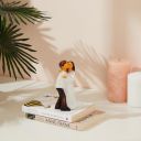 Amazon Basics Hand-Painted Medium Size Romantic Couple Statue (White and Brown Color)...