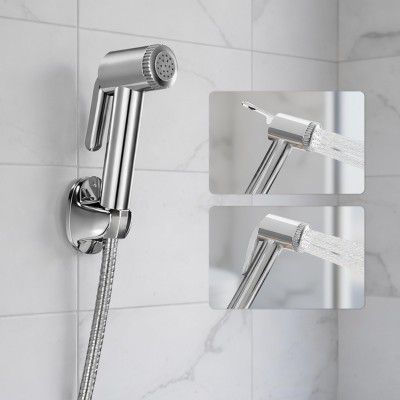 Amazon Basics Health Faucet Set – Premium Jet Spray Gun with Pipe for Toilet | Pack of 1