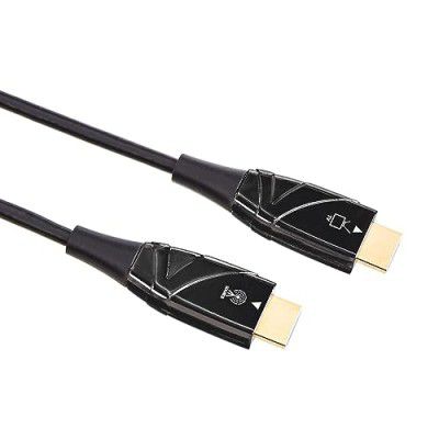 amazon basics High-Speed Fiber Optic HDMI Cable (18 Gpbs - 4k/60Hz), Supports Ethernet, 3D, 4K and ARC - 30-Foot Black, Grey