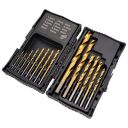 amazon basics High Speed Steel Drill Set for Metal, Wood, & Plastic, 14 Pieces, 1.5 - 10mm, Straight...