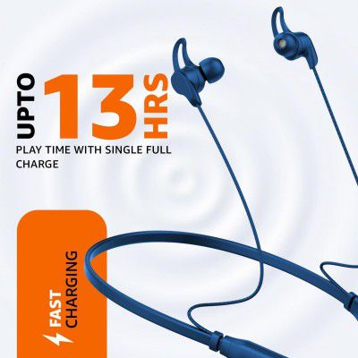 amazon basics in-Ear Bluetooth 5.0 Wireless Neckband (Blue)