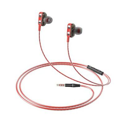 amazon basics in-Ear Wired Earphones with in-Line Mic, 10 mm Dual Drivers, Powerful Bass, Noise Isolation, 3.5 mm Audio Jack (Black, WE03)