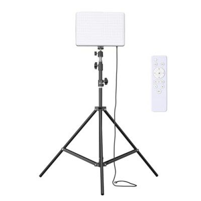 Amazon Basics LED Soft Light Panel | Studio Photography and Video Recording | 3000K - 6500K | Remote Control | 7ft Tripod Stand