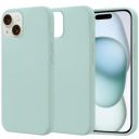 amazon basics Liquid Silicone Case for iPhone 15 Plus | Shockproof, Drop and Camera Protection, Soft Microfiber Lining Inside| Back Case Cover for iPhone 15 Plus - Light Blue...