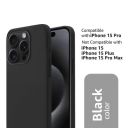 amazon basics Liquid Silicone Case for iPhone 15 Pro  - Black...