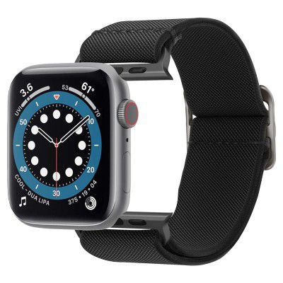 amazon basics Lite Fit Fabric Strap for Apple Watch - Black
