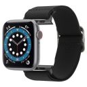 amazon basics Lite Fit Fabric Strap for Apple Watch - Black...