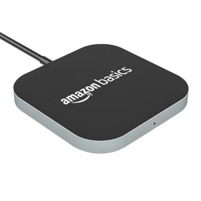 Amazon Basics Magnetic Wireless Charger | 15W Max Fast Charging Square Pad | Compatible with iPhone 13/13 Pro/13 Mini/13 ProMax/12/11, Samsung Galaxy S21/S20/Note 10/Edge Note 20Ultra/S10, AirPods Pro
