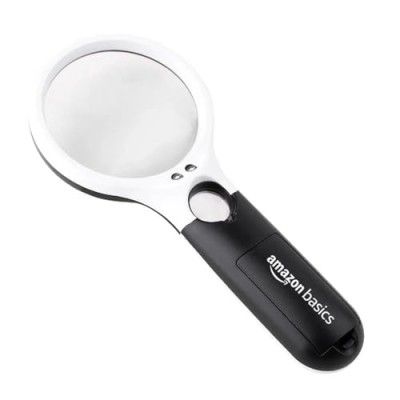 Amazon Basics Magnifying Glass with 3 Led Lights