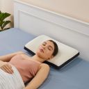 amazon basics Memory Foam Rectangle Contour Pillow for Neck Pain Relief, Ergonomic, Cervical Pillow, White, 60x40x10 cm...