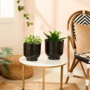 amazon basics Metal Plant Pots with Drainage Hole (Set of 2) ...