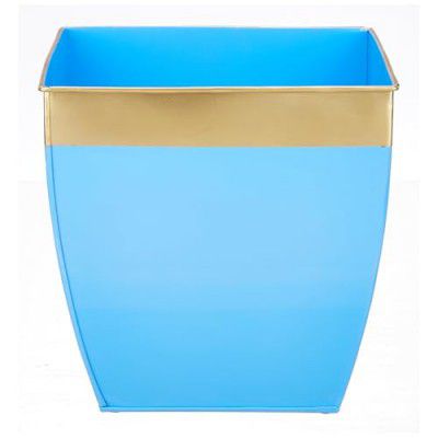 amazon basics Metal Planters | for Indoor Outdoor Décor (Blue)