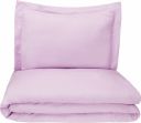 Amazon Basics Microfiber 2-Piece Duvet Cover Set - Single (66x90-inch), Frosted Lavender - with Pillow Cover...