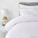 Amazon Basics Microfiber 2-Piece Duvet Cover Set - Single (66x90-inch), Lavender Paisley - with Pillow Cover...