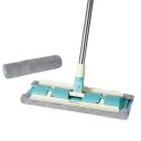 Amazon Basics Microfibre Flat Mop with Clip-in Cloth Refill for Wet and Dry Floor Cleaning...