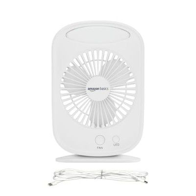 Amazon Basics Mini Rechargeable Portable Fan