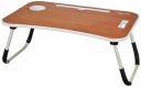 Amazon Basics Multipurpose Foldable Laptop Table with Cup Holder, Brown...