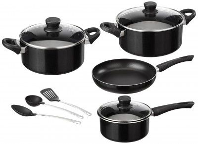Amazon Basics - Non-Stick Cookware Set Without Induction Base