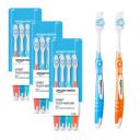 Amazon Basics Orbit Toothbrush for Adults, Multicolour | 12-Count (4 × 3 Packs)...