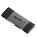 Amazon Basics OTG Card Reader and Hub with Type-C, USB & Micro USB Ports | Portable Memory Card Reader Supports USB Drives, TF, SD, Micro SD, SDHC, SDXC, MMC (Grey)...