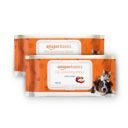 Amazon Basics Pet Grooming Wipes | Mild Scent | Odor Control | Moisturizing | Antibacterial | Safe for All Dogs, Cats, Puppies, Kittens | Suited for Travel & Outdoors | 200 Count (100 x 2 Pack)...