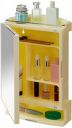 Amazon Basics Plastic Multipurpose, Wall-Mounted Storage Cabinet with Mirror, Small (Ivory)...
