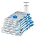 amazon basics Plasticvacuum Compression Storage Bags With Hand Pump-6-Pack(2 Jumbo,2 Large,2 Medium),White...