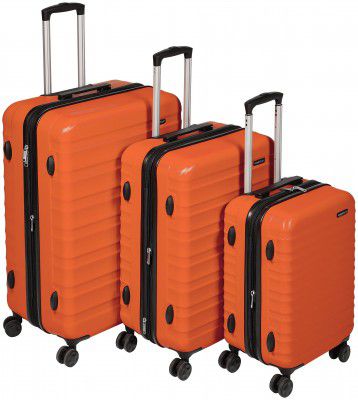 Amazon Basics Polycarbonate Hard 76 cms Suitcase (N989_Orange)
