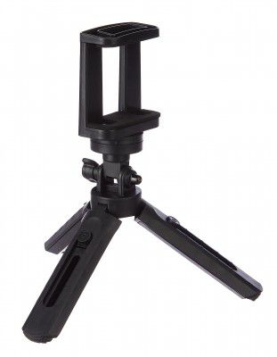Amazon Basics Portable & Flexible Mini Tripod with Mobile Holder & 360 Degree Ball Head, for Smart Phones, Compact Cameras, GoPro, Ideal for Shoots, Live Streams, and Video Calls (27 cm)