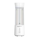 Amazon Basics Portable Blender | 230 Watt Motor, 4000 mAh USB-C Rechargeable Battery | Stainless Steel Blades | Lightweight with 500 ml jar (White)...