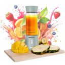 Amazon Basics Portable Hand Blender for Smoothies & Juices | USB Rechargeable | 6 Stainless Steel Blades ...