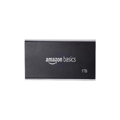 Amazon Basics Portable Solid State Drive 1TB, USB 3.2 Gen 2x2 (20Gbps, Type-C), Read Speed up to 2000MB/s