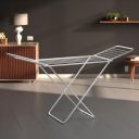 Amazon basics Premium Cloth Iron & Plastic Drying Stand - 3 Way Folding | 42 Feet Drying Length |Total 20 Drying Rails (Silver)...