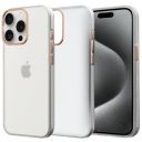 amazon basics Premium Frosted Case | Sleek Translucent Matte Anti-Slip, Drop and Camera Protection |Back Case Cover for iPhone 15 Pro Max 6.7"- Translucent White...