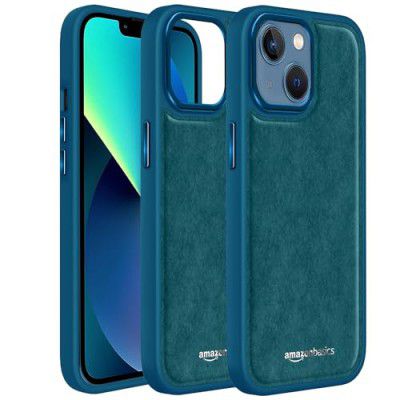 amazon basics Premium PU Leather Series with TPU Sides, Drop Protection for iPhone 13